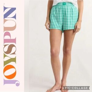 🔥🔥 Joyspun Women's Teal Gingham Pajama Shorts